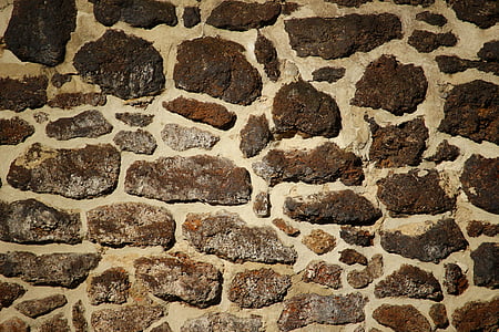 стена, камень, rasenerz, feilenmoos, Кламп, глыба камень, Гризе против