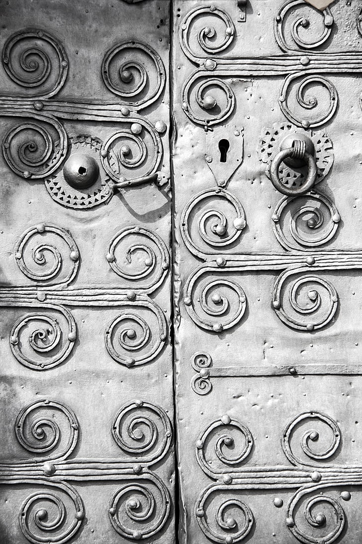 kapı, Iron gate, eski kapı, Sıcak dövme, rustik, Passepartout, demir