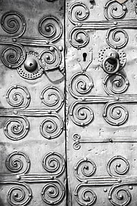 cửa, Iron gate, cánh cửa cũ, rèn kim loại, mộc mạc, passepartout, sắt