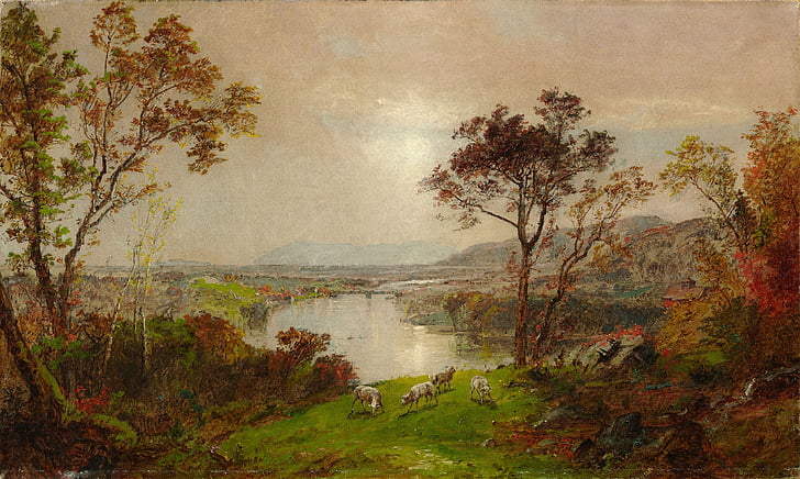 francis cropsey, painting, oil on canvas, artistic, nature, outside, sky