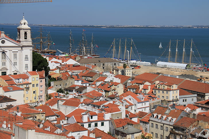 Lisabonská, mesto, Portugalsko, Architektúra, budova, arquitecture, rieku Tagus