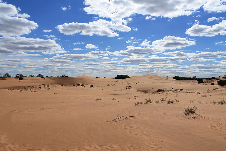 pijesak, dine, nebo, Perry sandhills, Australija