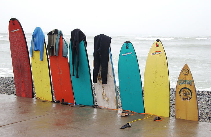 tabulky, barvy, Surf, oceán, sportovní