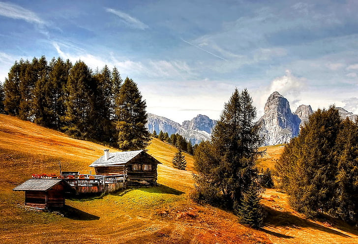 Доломитовые Альпы, горы, Италия, Альпийский, Южный Тироль, Всемирного наследия ЮНЕСКО, панорама альпийских гор