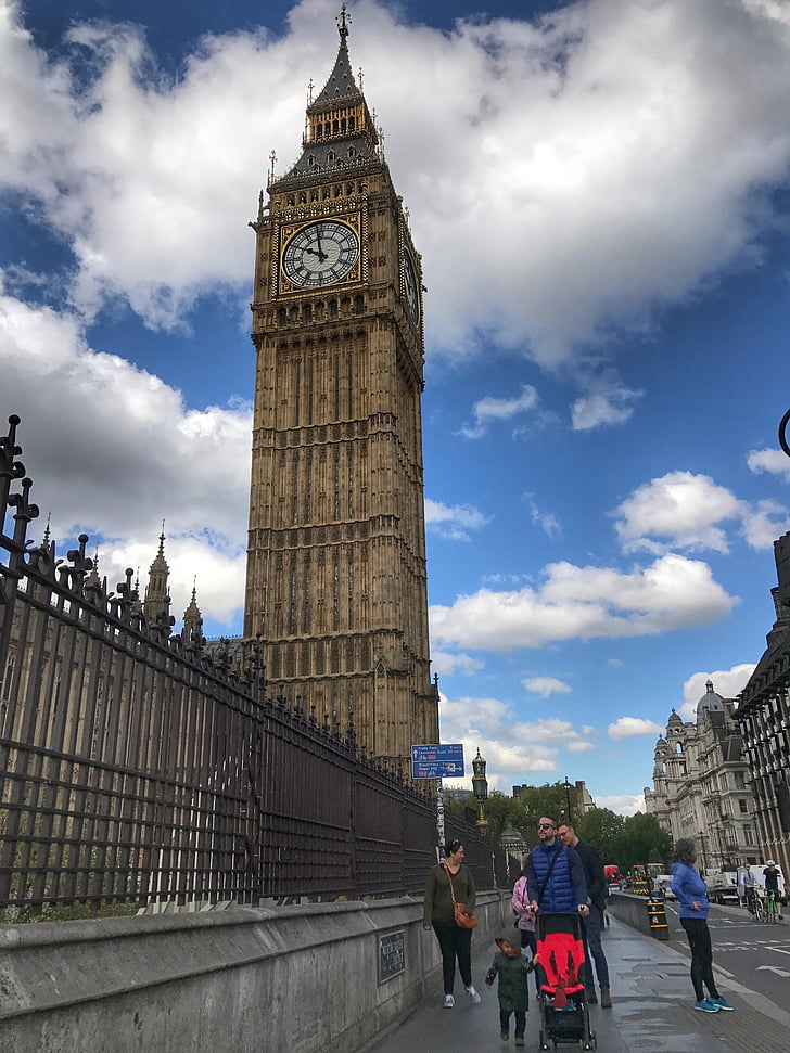 Londyn, zegar, punkt orientacyjny, Turystyka, podróży, Wieża, kapitału