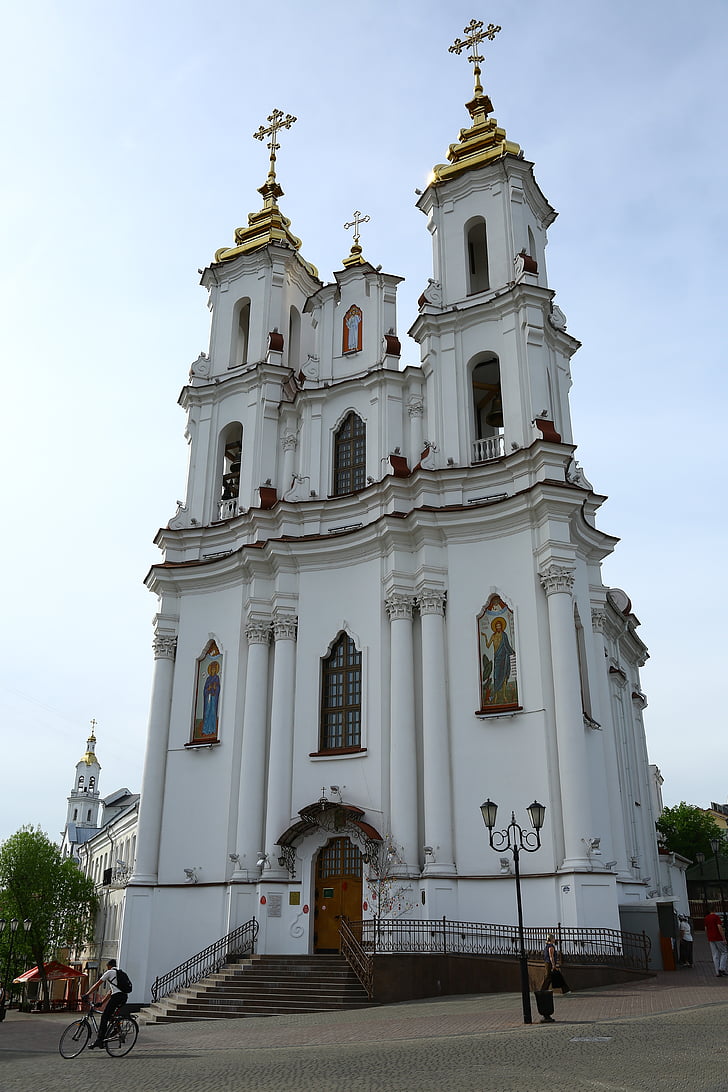 kirke, Hviterussland, Vitebsk, kirke av resurrection, arkitektur, religion, katedralen