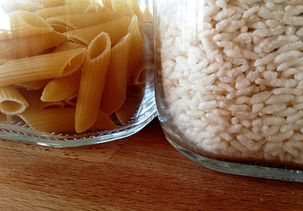 tészta, Penne, fehér, rizs, szénhidrát, élelmiszer, összetevők