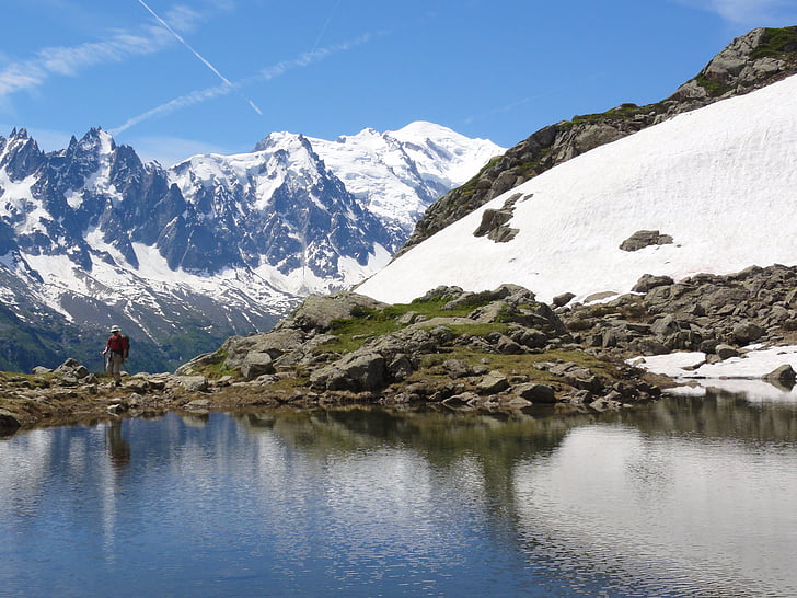 nær, Lac, Blanc, Frankrike, fjell, natur, utendørs