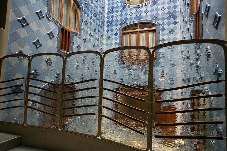 Barcelona, Gaudi, Architektura, Španělsko, mozaika, vedle sebe, návrh