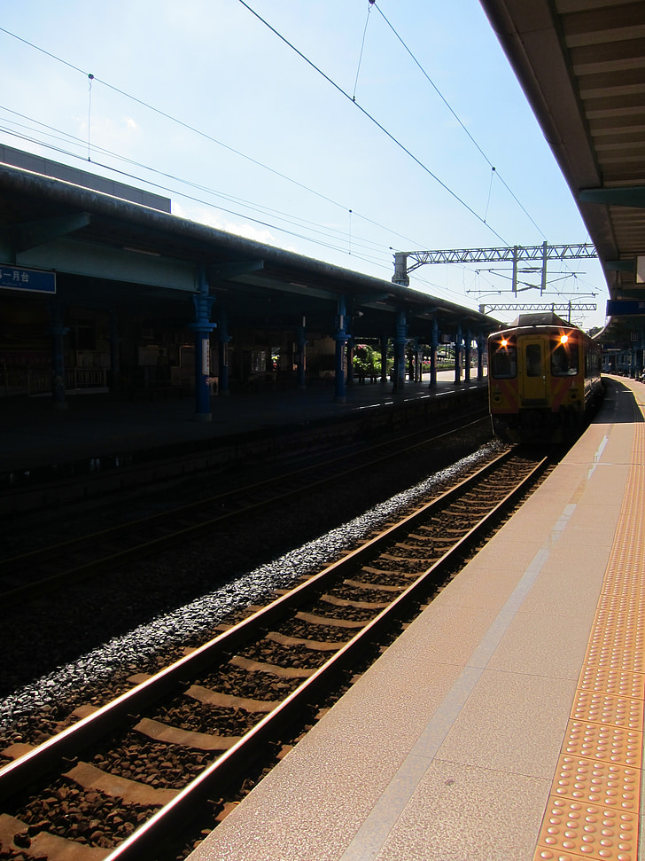 tåg, järnväg, plattform