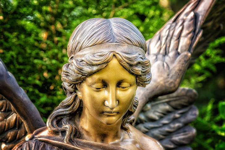 Engel, Skulptur, Abbildung, in der Nähe, Gesicht, Engelsfigur, Trauer