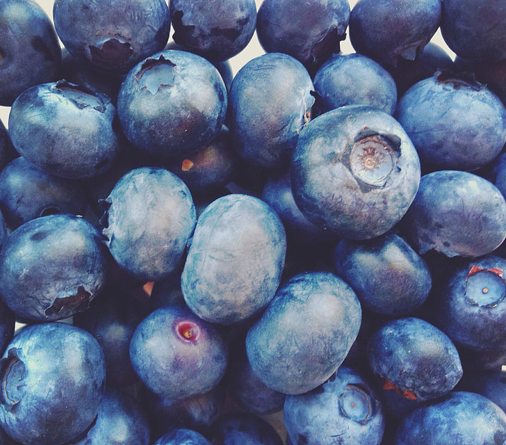 blue, berry, blueberries