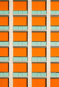 front window, symmetry, lines, facade, home, building, architecture