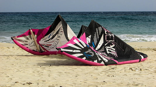 kite surf, Extreme, sport, apparatuur, surfen, zee, strand