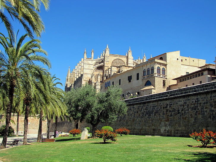 Palm de mallorca, Kathedraal, het platform, Balearen, vakantie, stad
