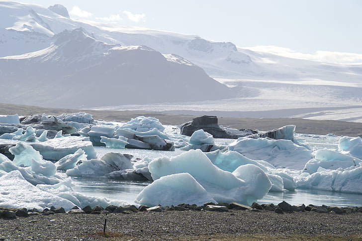 ledovec, nálada, Island, LED, Příroda, sníh, Antarktida