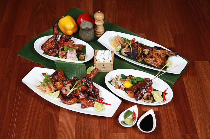 filipino barbecue, pork, ribs, poultry, restaurant, sour, sweet