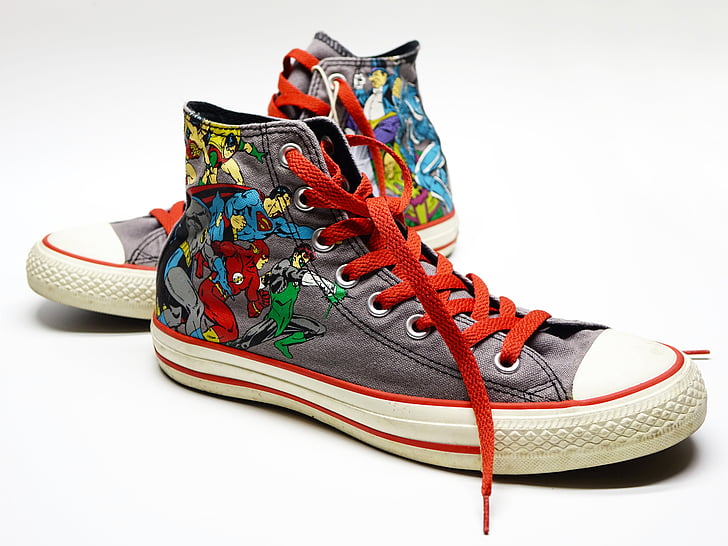 Sepatu, kanvas, sepatu kets, santai, Converse, pahlawan super, di luar rumah