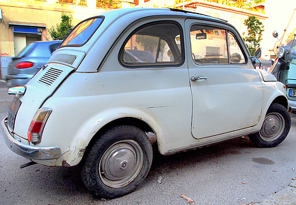Fiat, vanha auto, Rooma, Fiat 500