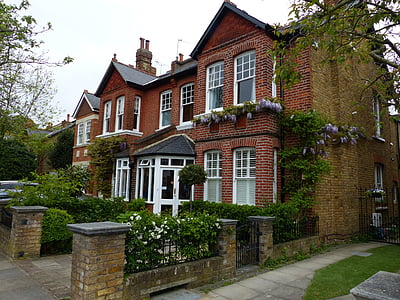 Engels huis, Victoriaans huis, het platform, Straat, gebouw, periode huisstijl, Victoriaanse tijdperk