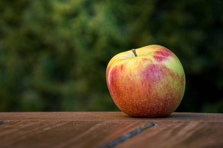 アップル, フルーツ, 秋, テーブル, 静物画, アップル - フルーツ, 木材・素材