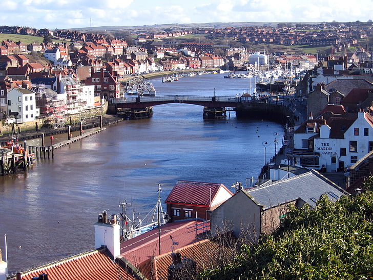 North yorkshire, Whitby, haven, draaibrug