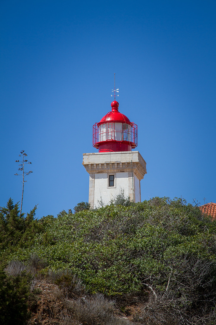 Lighthouse, kyst, Algarve, Portugal, Atlantic, Beach, Benagil
