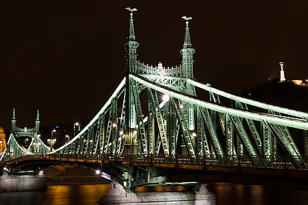 Будапешт, Мост свободы, Франц Иосиф мост, Андрасси híd, Венгрия, Дунай, Дунай мост