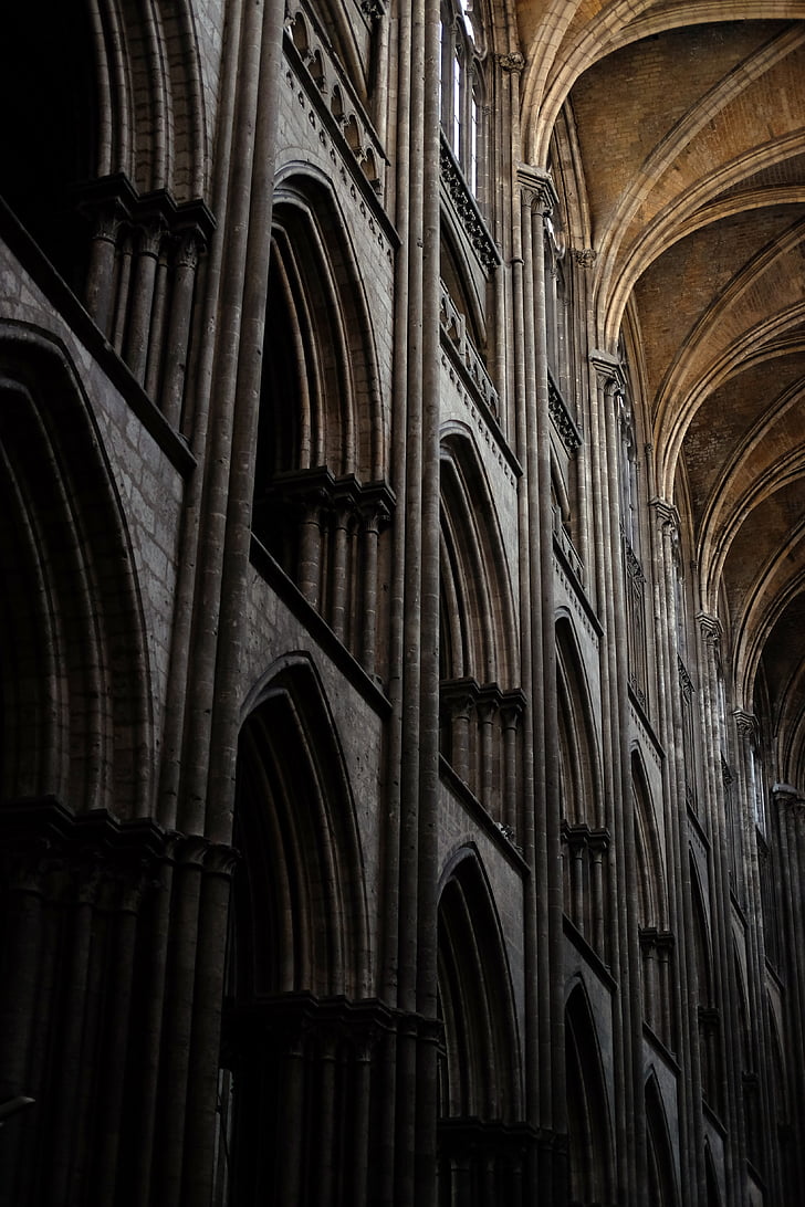 Rouen, Cathedral, Francúzsko, budova, kostol, Architektúra, Gothic štýl