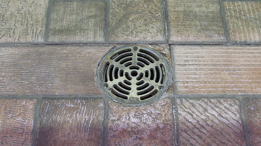 drain, floor, tiles, drainage, old, plumbing, indoor