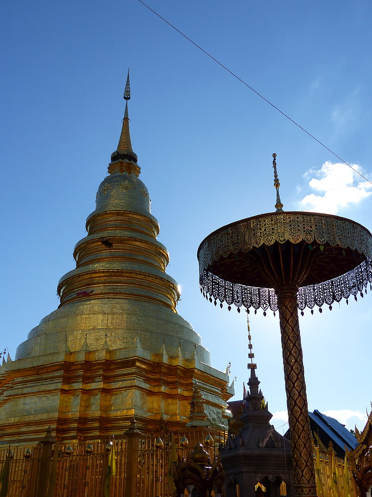 temppeli, Lamphun, Thaimaa