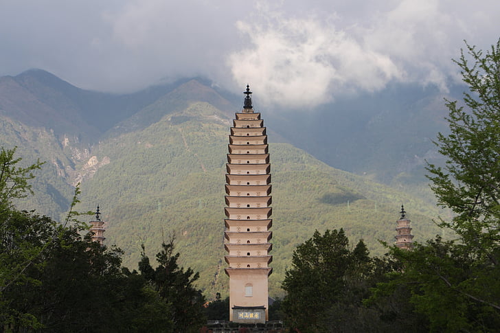 a paisagem, stupa, linda