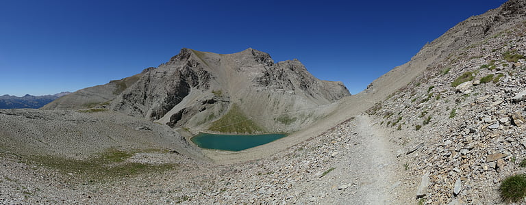 jezero garet, proći cayolle, ubaye, planine, Francuska, krajolik, Alpama Visoke Provanse