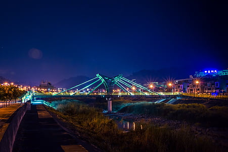 nočni pogled, most, sence