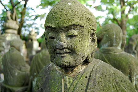 estátua de Buda, estátuas de pedra, tradição, Kawagoe, Pense sobre