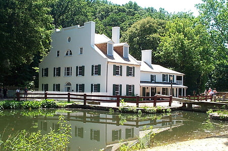 Great falls tavern, bersejarah, Chesapeake ohio kanal, Taman Sejarah Nasional, Maryland, Amerika Serikat, Pusat pengunjung
