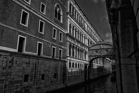 威尼斯, 通道, 大运河, 里亚托桥, 叹息之桥, 夏季