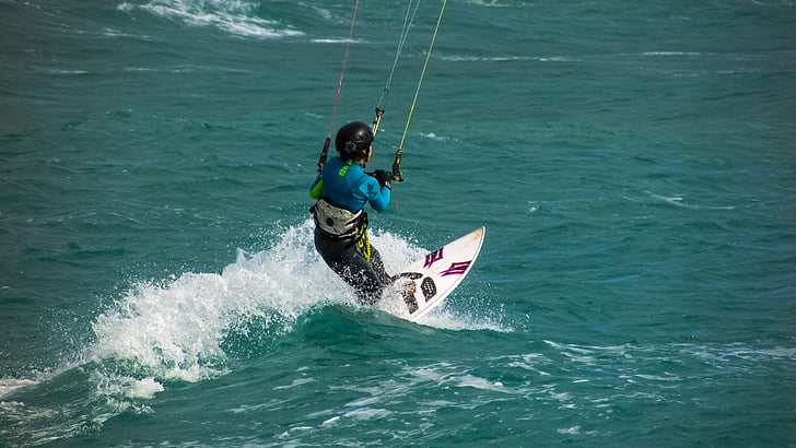 Kitesurfing, sport, surfing, sjøen, Extreme, surfer, styret