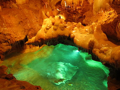 Пещерата, подземни води, природата, сталактити, сталагмити, геология, рок - обект