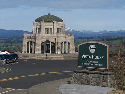 columbia gorge, river, gorge, scenic, crown point, vista house