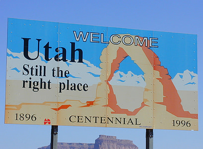 Utah, Selamat datang, tanda, Amerika, Amerika Serikat