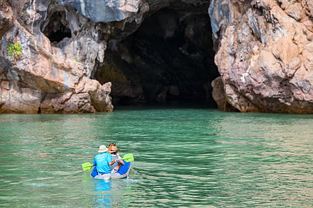 Cave, kanot, resor, semester, havet, vatten, Leisure