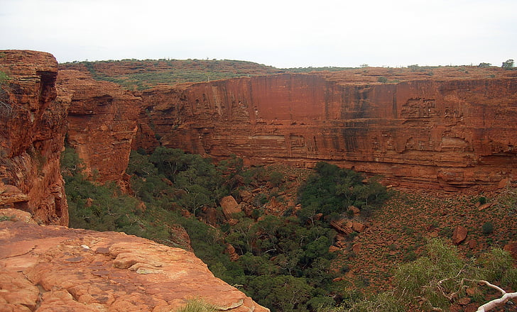 Kings canyon, Australia, fjellformasjonen, Outback, landskapet, juvet
