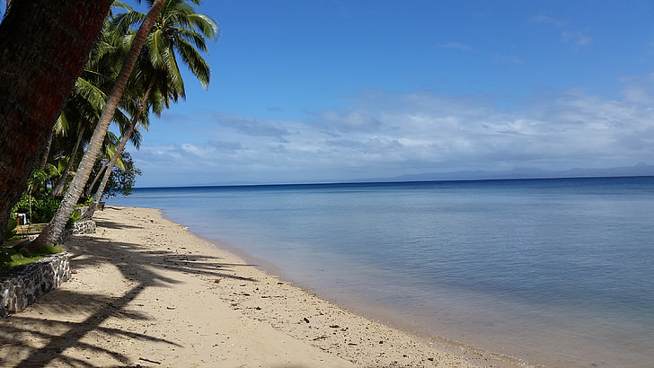 Playa, Fiji, idílico, mar, tranquilidad, pacífica