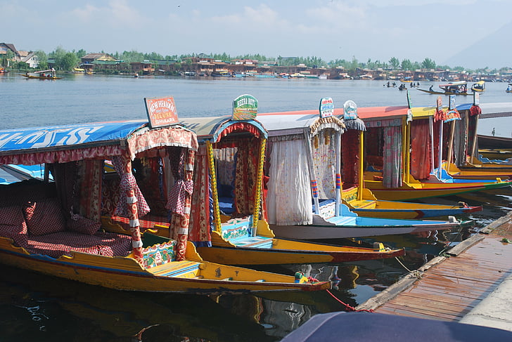 kashmir boat, house boat, indian boat house, nautical Vessel, cultures, asia, travel