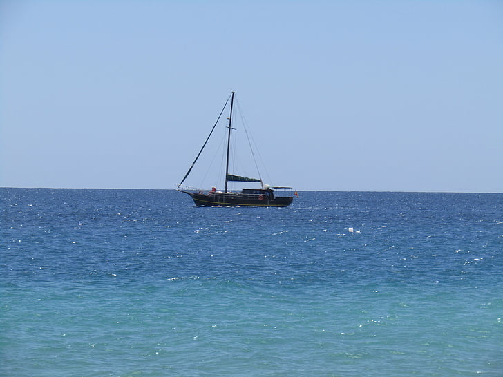 Łódź żaglowa, Fuerteventura, Wyspy Kanaryjskie, łodzie