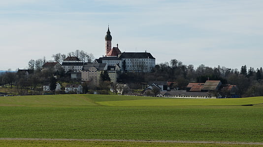 klosteret, Andechs, Ammersee, Bayern, Andechs-klosteret, kirke, hjem