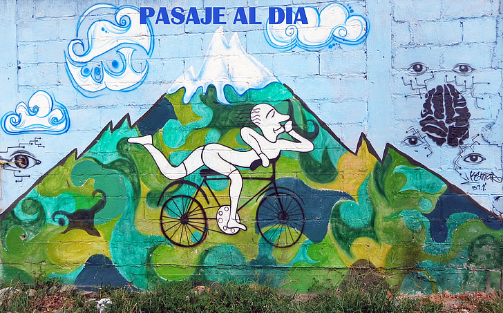 ściana, Rysunek, Sport, graffiti