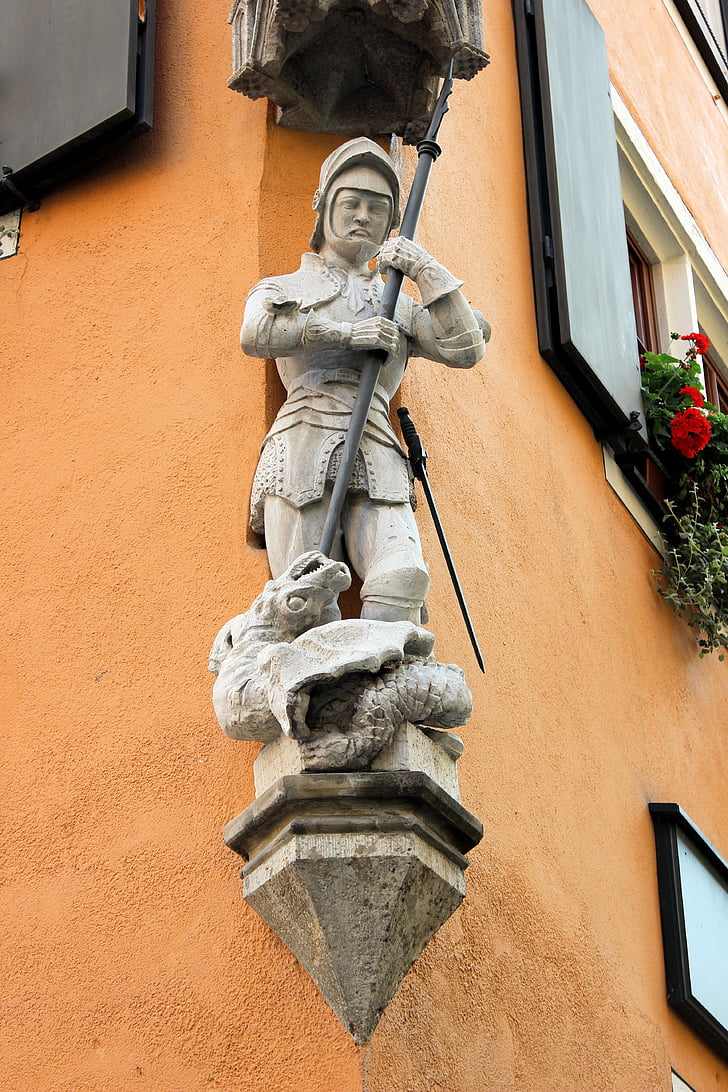 sculpture, corner ornament, germany, munich