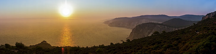 posta de sol, Zakynthos, Grècia, oceà, vacances, Mar, illa